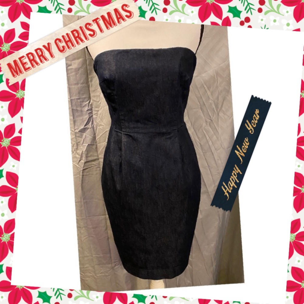 Ladies size 4 denim strapless dress